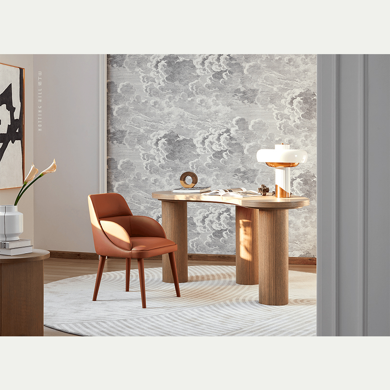 Home Office Table with Chair in Unique Shape