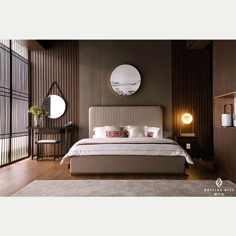 Wooden Bedroom Set in New Chinese Style