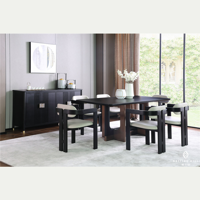 Solid Wood Rectangular Dining Table Set