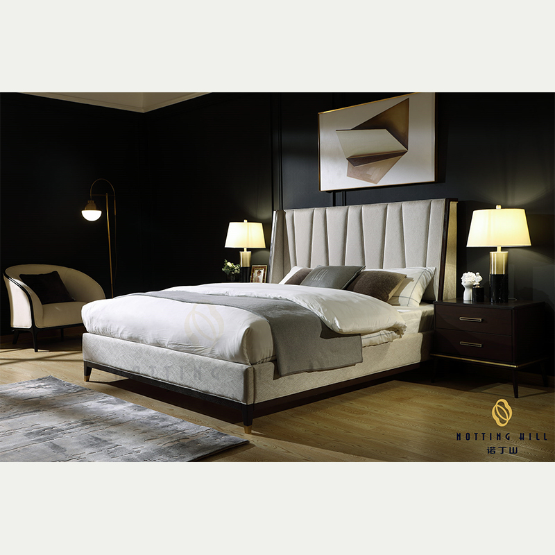 Red Oak Solid Wood High Double Bedroom Set