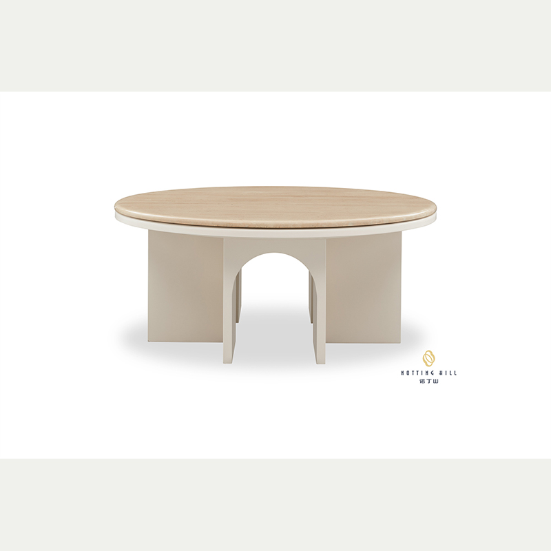 Natural marble top coffe table