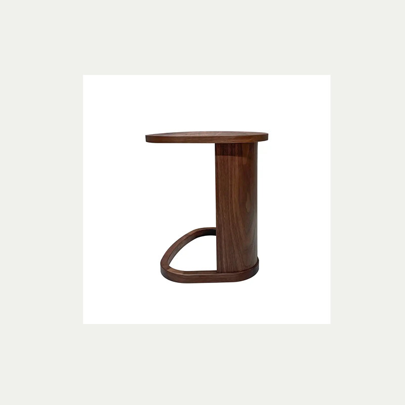 Notting Hill Walnut C-Shaped Side Table