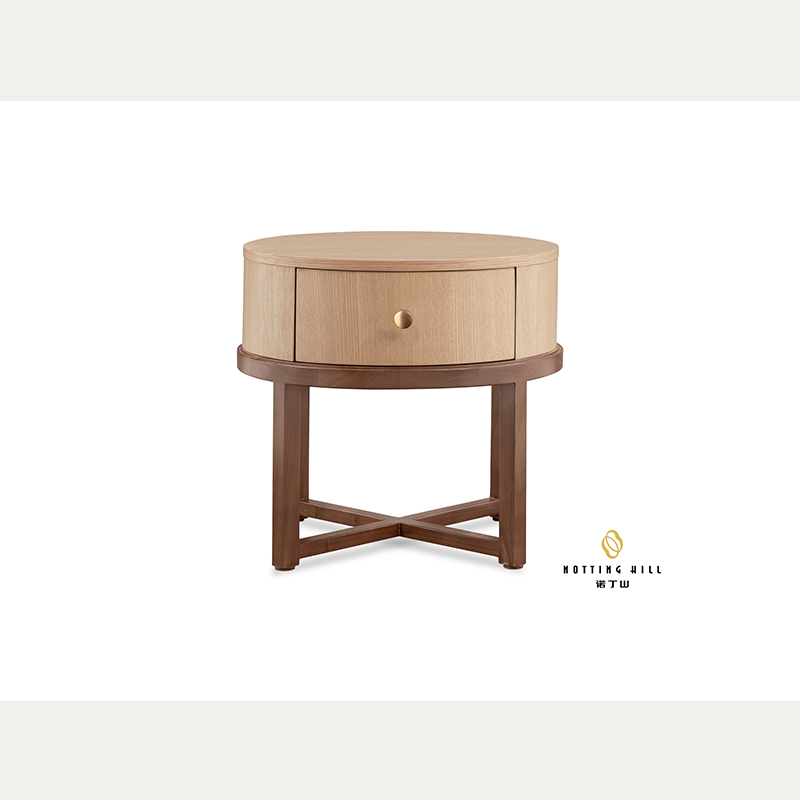 Round Side Table with Drawer