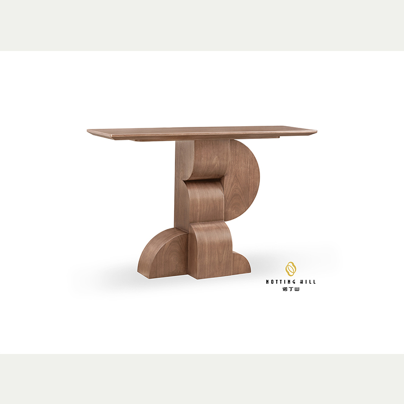 Sleek Black Walnut Console