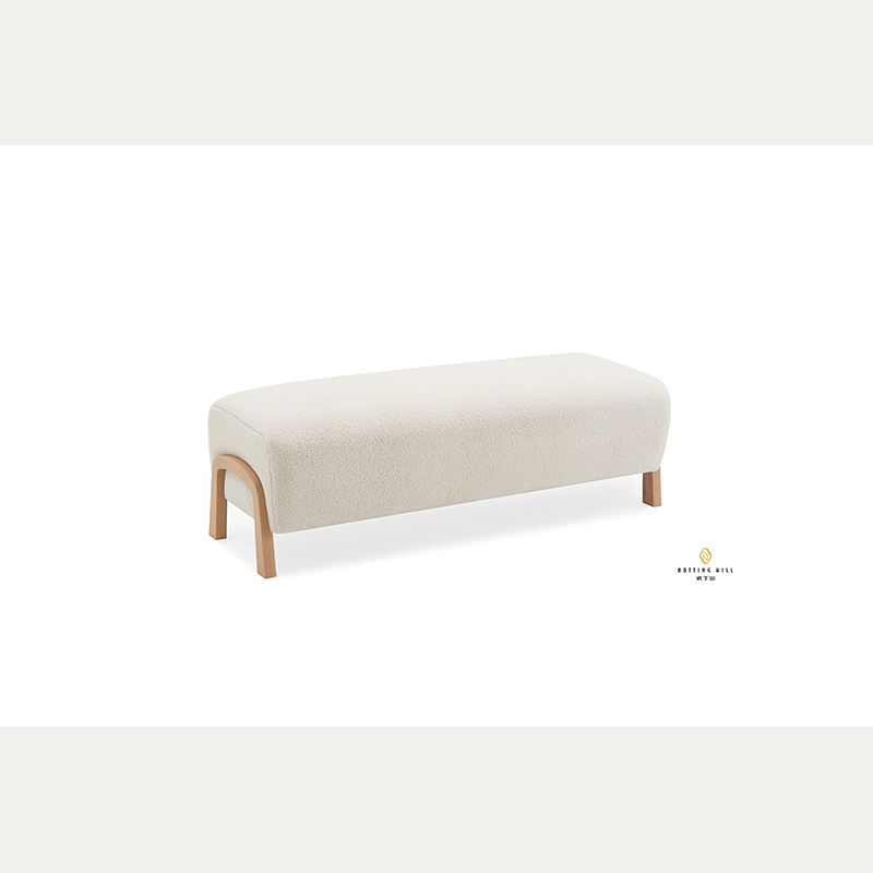 Sherpa Fabric Bedside Stool