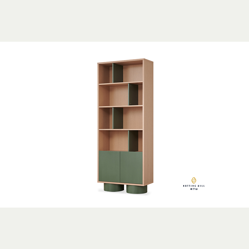 Multifunctional Red Oak Bookcase