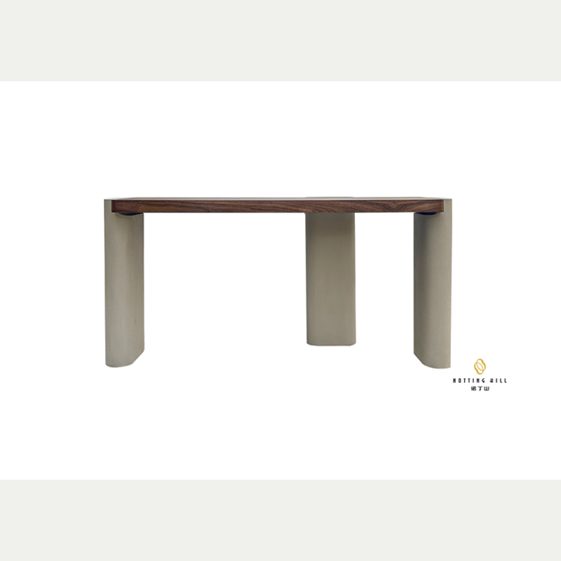 Notting Hill Wabi-Sabi Wood & Micro-Cement Console Table