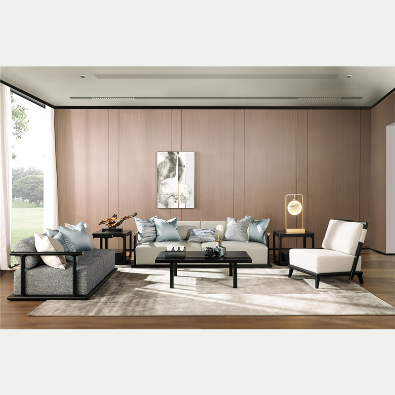 Solid Wood Upholstered Sofa Set from China Factory