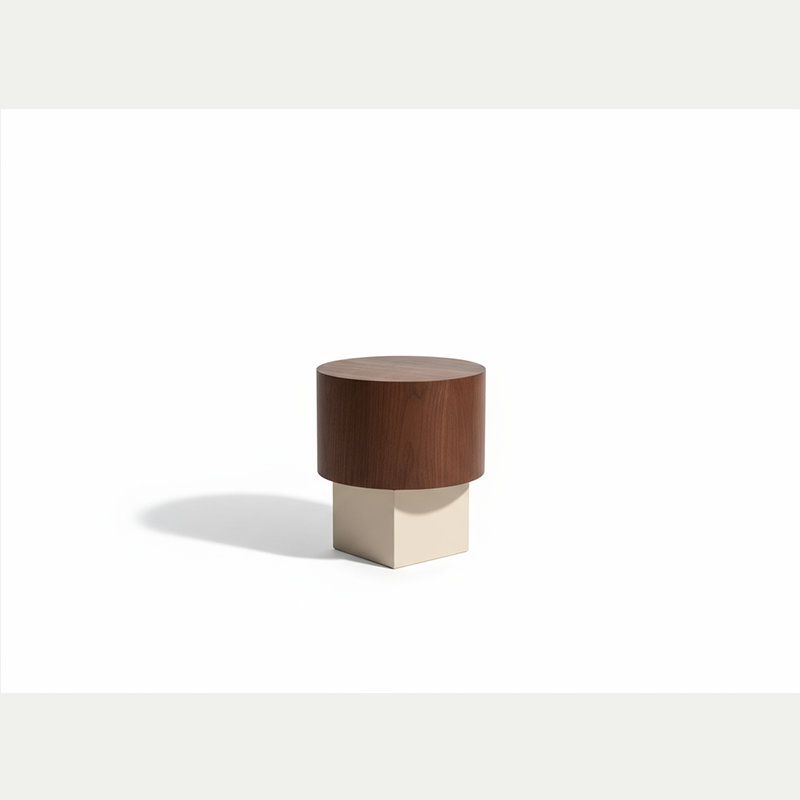 Notting Hill Modern Two-Tone Round Side Table
